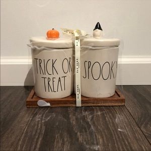 Rae dunn trick or treat & spooky jar